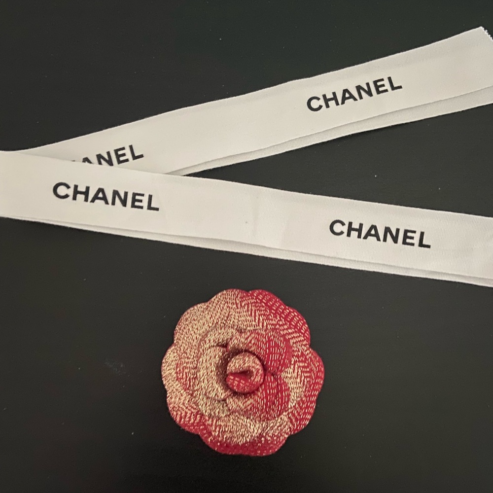 Authentic Chanel Red Camellia Packaging Accessories